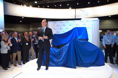 John Bishop as he is about to reveal the Cepheid Bike.