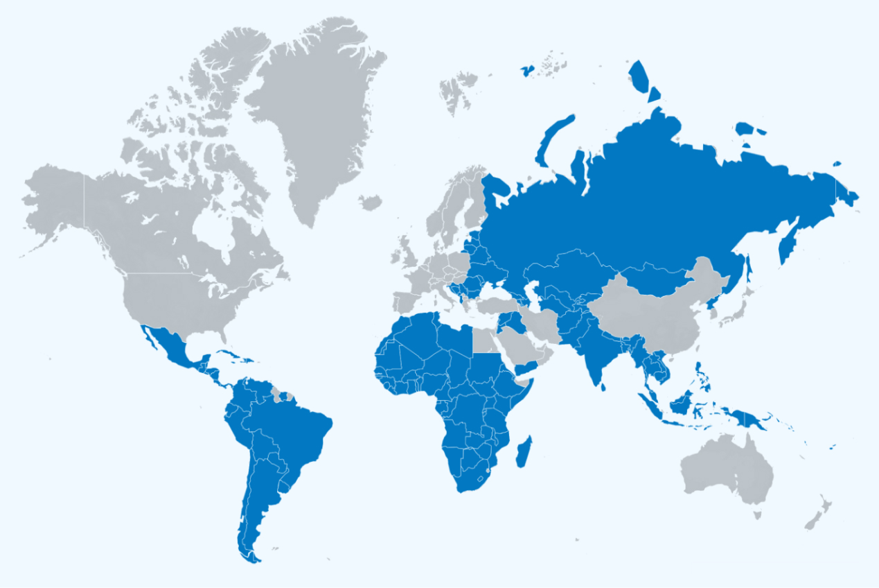 World Map Global Access